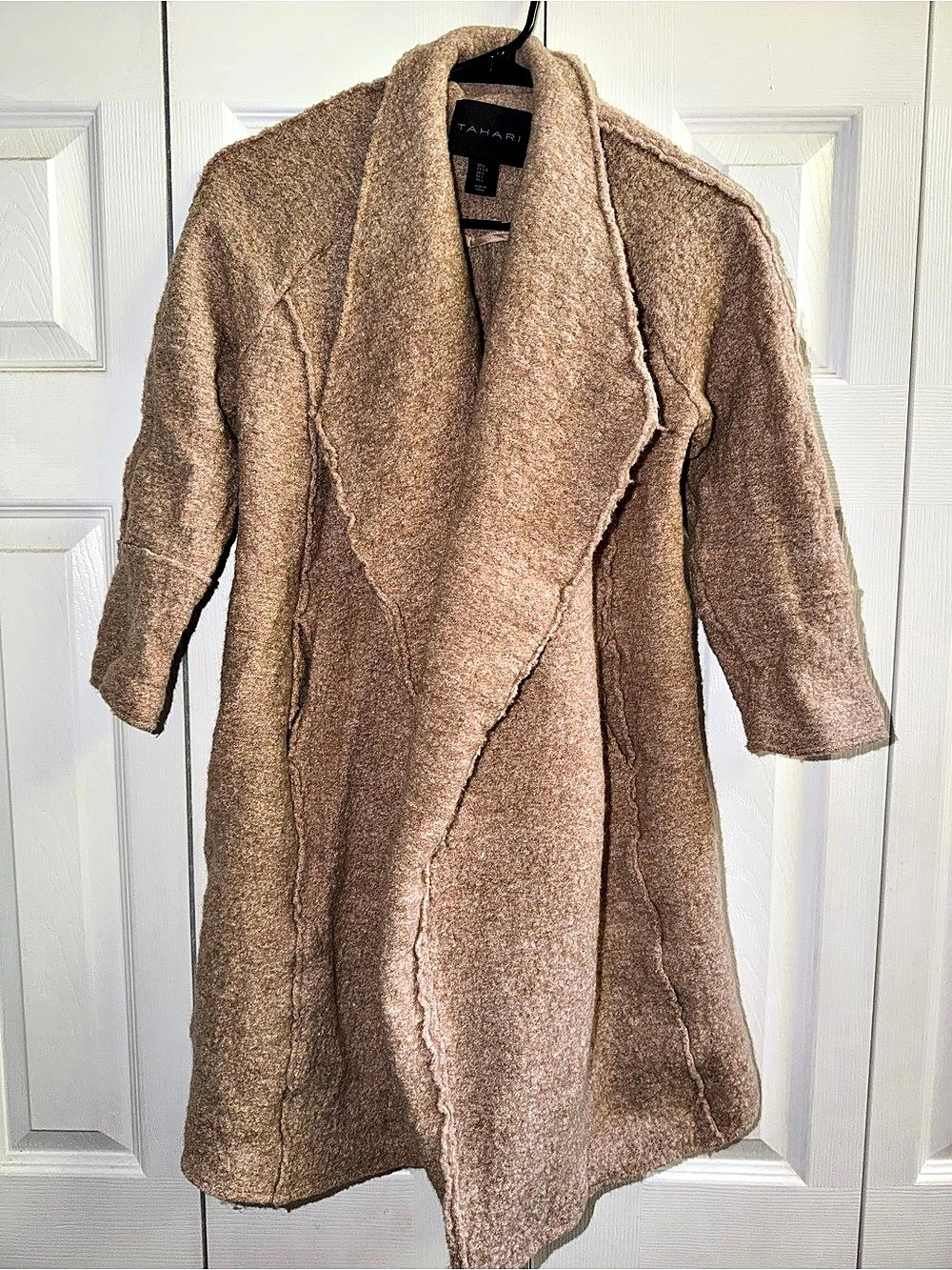 Tahari Wool Blend Teddy Coat Size Large